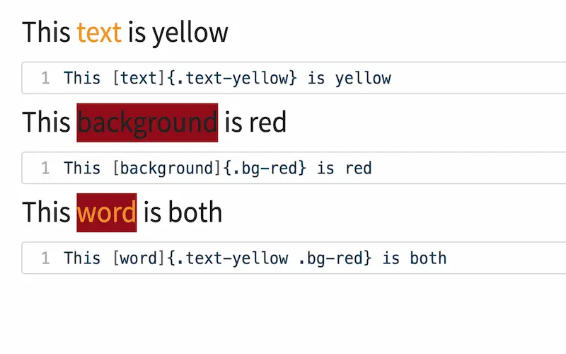 Color Classes extension