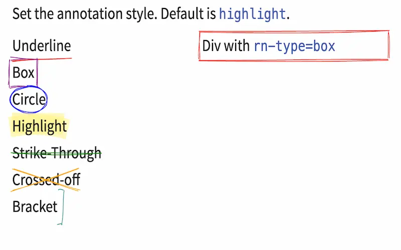 Rough Notation extension