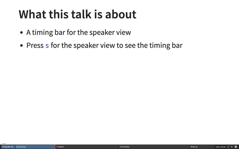 Timing Bar extension